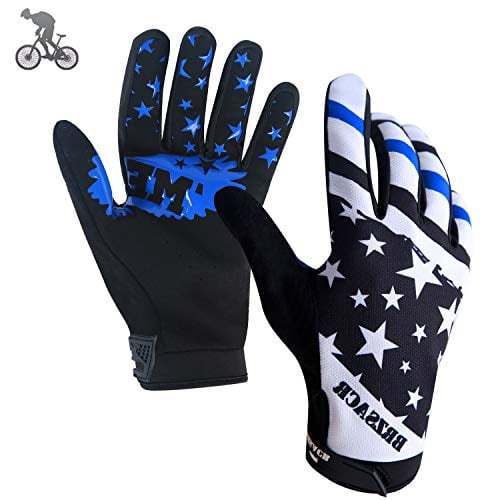 BRZSACR Bike MTB Gloves 3 Sizes Dirt Bike Motorcycle Mountain Gloves for Men Women Breathable Snug Thin Fit Non-Slip-Biking Cycling Hiking and Other Outdoor Sports use 